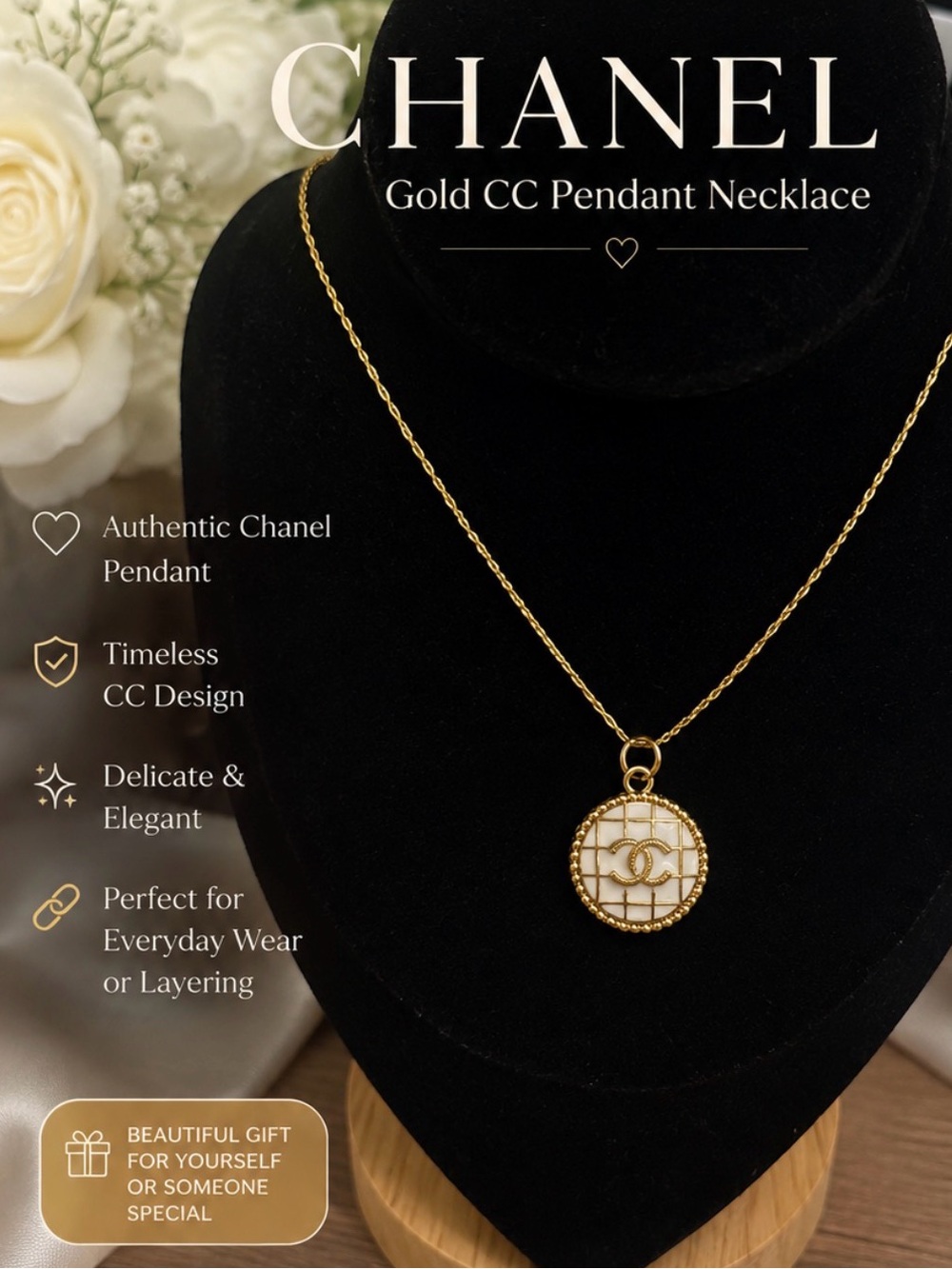 Cc Upcycled charm necklace